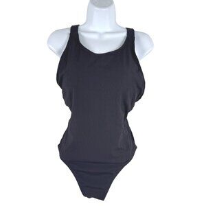 Andie One‎ Piece Swimsuit Womens Small Black Ribbed Solid Beach SW-2120